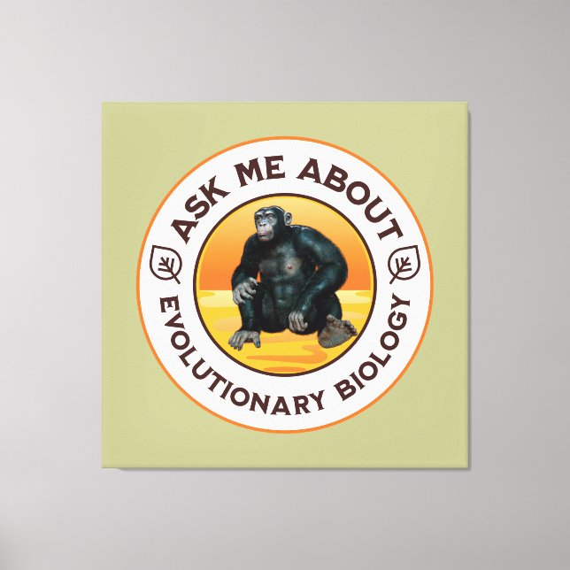Funny Biology Teacher Evolution Humour Gift Canvas Print (Front)