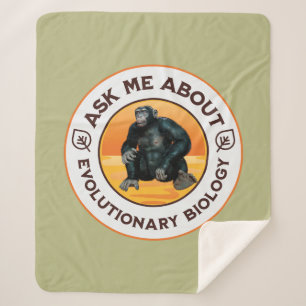 Funny Biology Teacher Evolution Humour Gift Sherpa Blanket