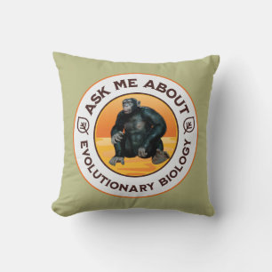 Funny Biology Teacher Evolution Humour Gift Throw Pillow