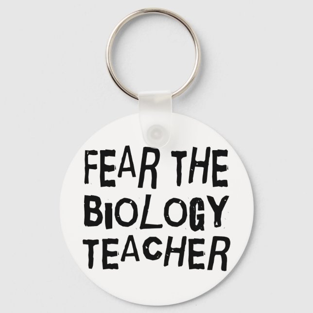Funny Biology Teacher Keychain (Front)
