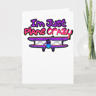 Funny Biplane Airplane Card