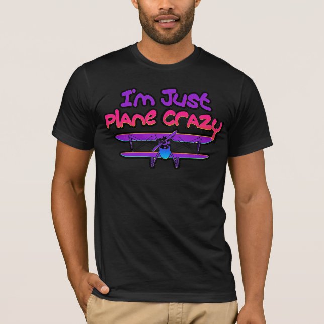 Funny Biplane Airplane T-Shirt (Front)
