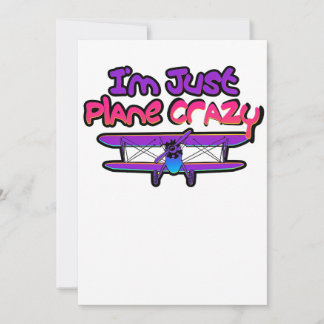 Funny Biplane Airplane Thank You Card