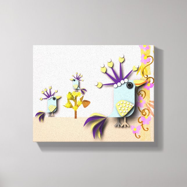 Funny Bird Canvas Print (Front)