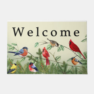 Funny Bird Doormat, Bird Lover Mat, Colourful Bird Doormat