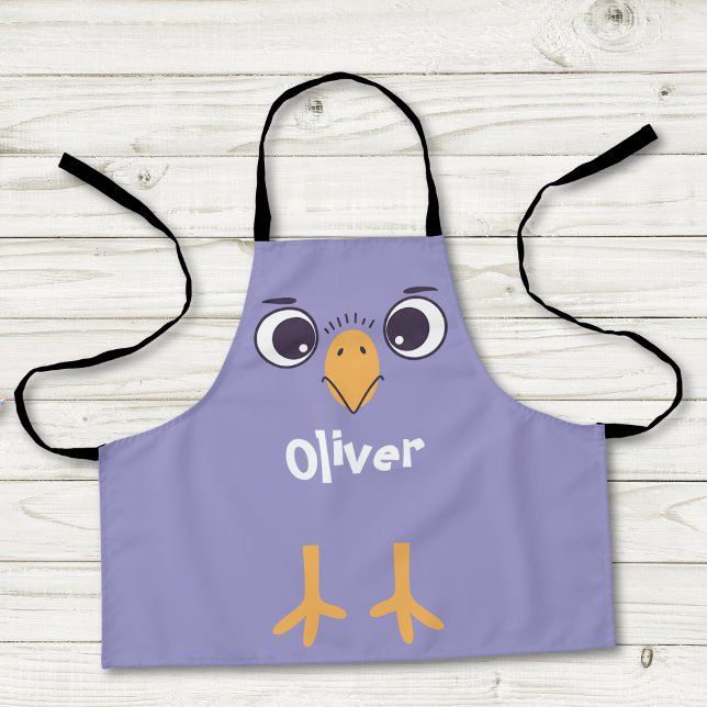 Funny Bird Face with Large Eyes Apron (Creator Uploaded)