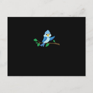 Funny Bird Finger Flipping Holiday Postcard