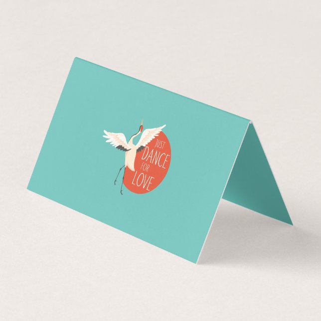 Funny Bird Message - Just Dance For Love 1 Business Card (Front)
