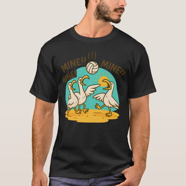 Funny Bird Playing T-Shirt (Front)