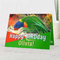 Funny Bird Pun Green Happy Birthday
