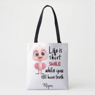Funny Bird Quote Humour Personalized Motivational Tote Bag