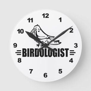 Funny Bird Round Clock
