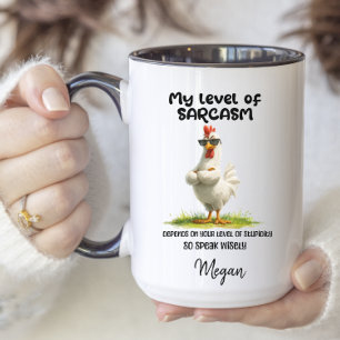 Funny Bird Sarcastic Humour Gift Personalized Two-Tone Coffee Mug