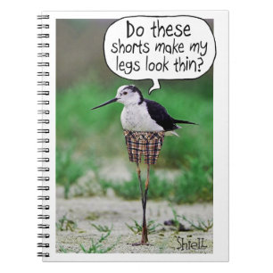 FUNNY BIRD SHORTS Card or gift Notebook