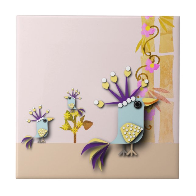 Funny Bird  Tile (Front)