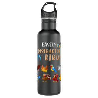 Funny Bird Watching Easily Distracted By Birds Bir 710 Ml Water Bottle