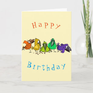 Funny Birds Birthday Card