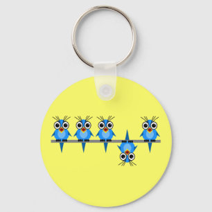 funny birds keychain
