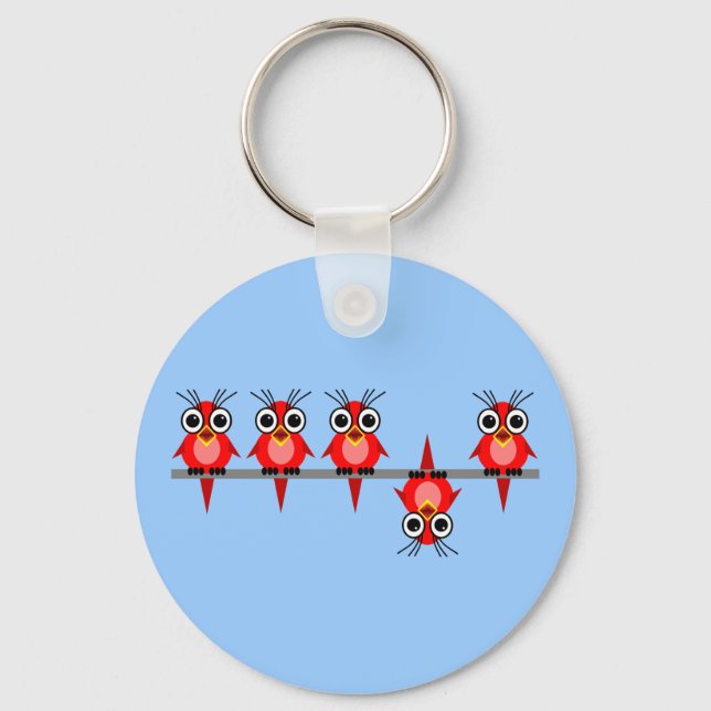 funny birds keychain (Front)