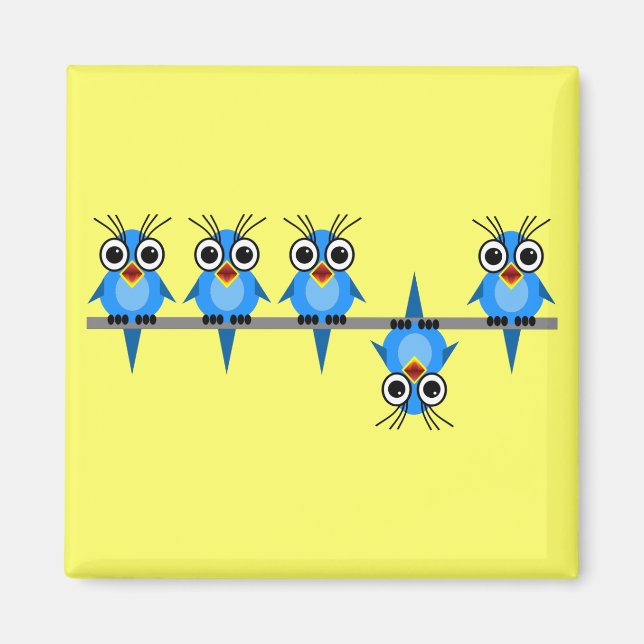 funny birds magnet (Front)