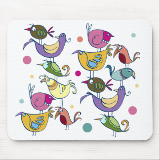 Funny birds mouse pad