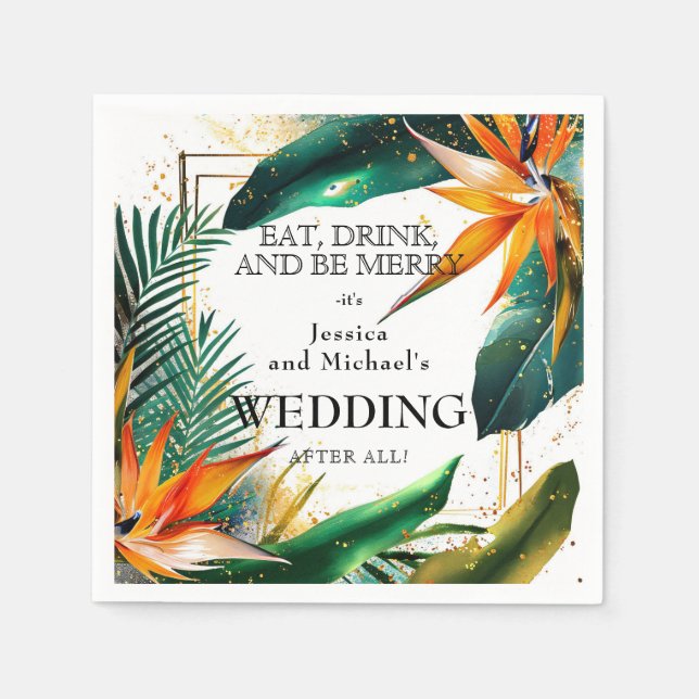 Funny Birds of Paradise Bliss Napkin (Front)