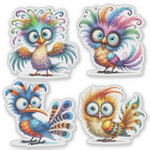 Funny Birds Sticker Sheet