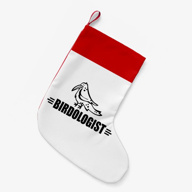 Funny Birdwatcher's Small Christmas Stocking (Front (Hanging))
