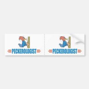 Funny Birdwatching Woodpecker Bumper Sticker