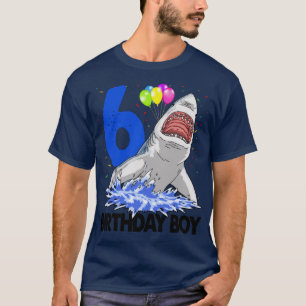 Funny Birthday Boy 6 Shark TeeWomen Celebration Gi T-Shirt