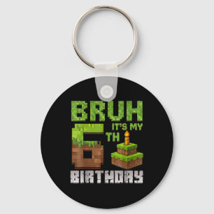 Funny Birthday Boy Kid Bruh Its My 6th Birthday Pi Keychain