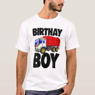 Funny Birthday Boy Red Garbage Truck Women Party G T-Shirt