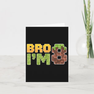 Funny Birthday Boy Shirt Bro Im 8 Birthday Video G Card
