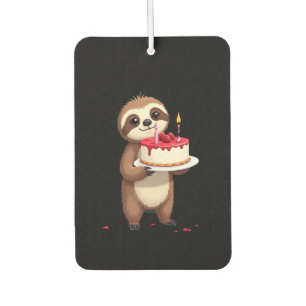 Funny Birthday Cake with Sloth Costume for Boys an Air Freshener