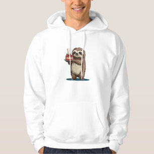 Funny Birthday Cake with Sloth Costume for Boys an Hoodie