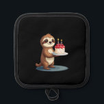 Funny Birthday Cake with Sloth Costume for Boys an Pot Holder<br><div class="desc">Funny Birthday Cake with Sloth Costume for Boys and Girls (1)</div>