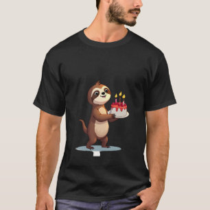 Funny Birthday Cake with Sloth Costume for Boys an T-Shirt