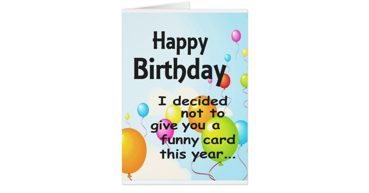 funny birthday card zazzle