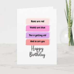 Funny birthday card