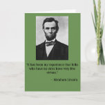 Funny birthday card featuring Abe Lincoln<br><div class="desc">Have a friend or relative who's nice -- but a little naughty? This card helps you wish them Happy Birthday -- with the help of one of America's favourite presidents!</div>