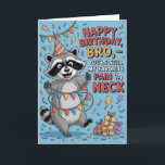 Funny Birthday Card for Brother<br><div class="desc">Make your brother laugh out loud on his birthday with this funny and lighthearted birthday card — the perfect mix of humour and sibling love! The front features the cheeky message “Happy Birthday, Bro — You’re Still My Favourite Pain in the Neck” in bold, playful typography surrounded by fun accents...</div>