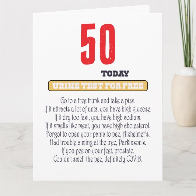 Funny Birthday Card for him husband father  (Front)
