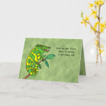 Funny Birthday Card for Old Man Lizard Joke Custom<br><div class="desc">This funny greeting card has a cartoon chameleon asking how you know when a lizard is old on the cover. Inside there is a reptile pun about aging and some older…issues. ----- This is perfect for an old man, husband, boyfriend, or good friend. Perfect for a reptile, lizard or animal...</div>