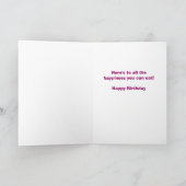 Funny Birthday Card for woman - Happiness is Cake! (Inside)