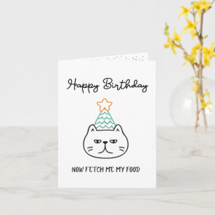 funny birthday card from cat
