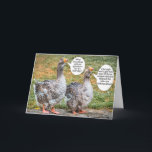 Funny Birthday Card from grandparents to grandson.<br><div class="desc">Two geese are hard of hearing and decide to get their grandson a midget dinner for his birthday.  Customize this card any way you wish to personalize the inside message.</div>