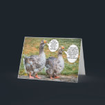 Funny Birthday Card from grandparents to grandson.<br><div class="desc">Two geese are hard of hearing and decide to get their grandson a midget dinner for his birthday.  Customize this card any way you wish to personalize the inside message.</div>