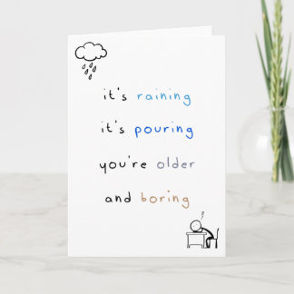 Funny  Birthday Card, Gentle Roast, Light Humour Card