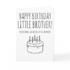 Funny birthday card humourous card for brother