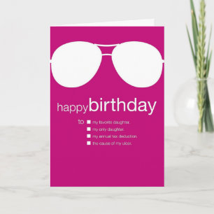 Funny Birthday Card to Daughter